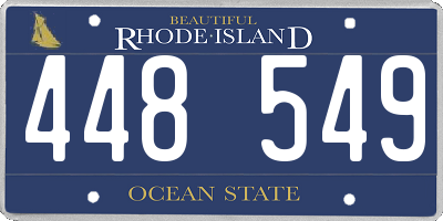 RI license plate 448549