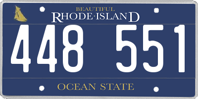 RI license plate 448551