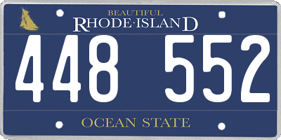 RI license plate 448552