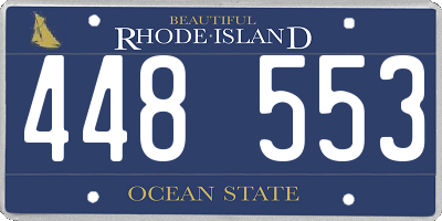 RI license plate 448553