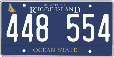 RI license plate 448554