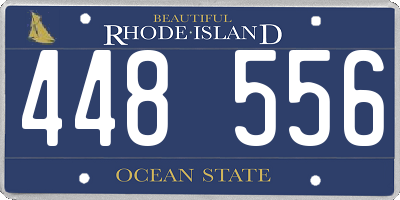 RI license plate 448556
