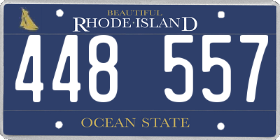 RI license plate 448557