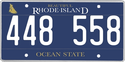 RI license plate 448558