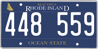 RI license plate 448559