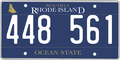 RI license plate 448561