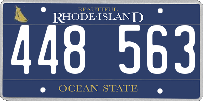 RI license plate 448563