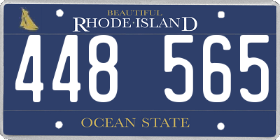 RI license plate 448565