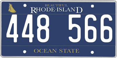 RI license plate 448566