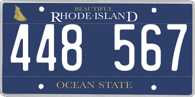 RI license plate 448567