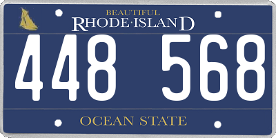 RI license plate 448568