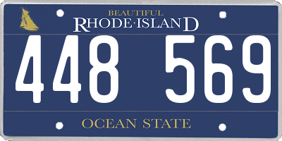 RI license plate 448569