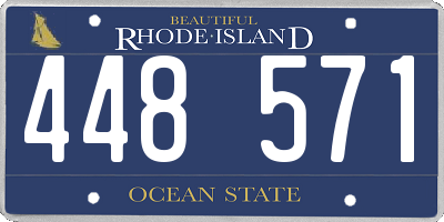 RI license plate 448571