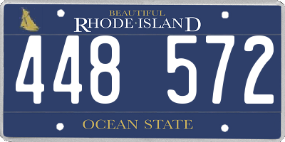 RI license plate 448572