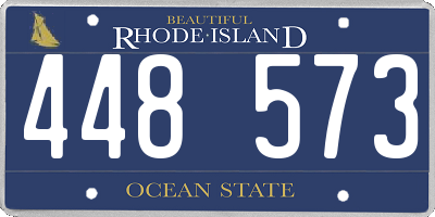 RI license plate 448573