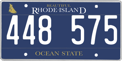RI license plate 448575