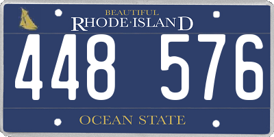RI license plate 448576