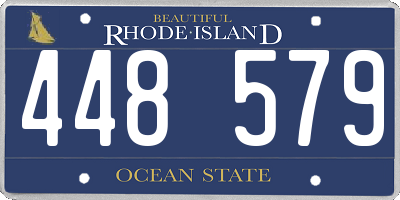 RI license plate 448579