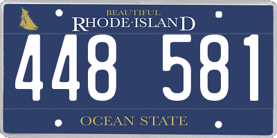 RI license plate 448581
