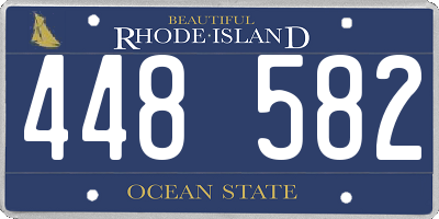 RI license plate 448582