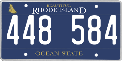 RI license plate 448584
