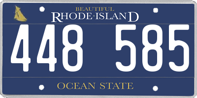 RI license plate 448585