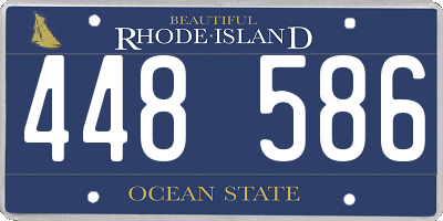 RI license plate 448586