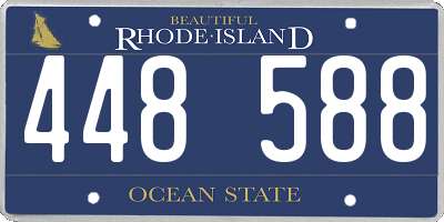 RI license plate 448588