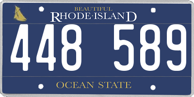 RI license plate 448589