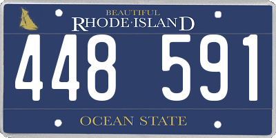 RI license plate 448591