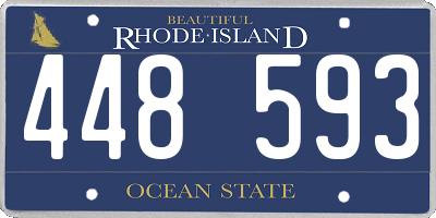 RI license plate 448593