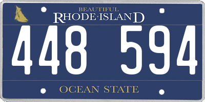 RI license plate 448594