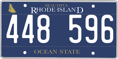 RI license plate 448596