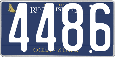 RI license plate 4486