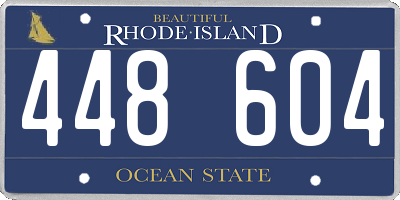 RI license plate 448604