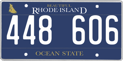 RI license plate 448606