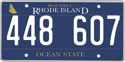 RI license plate 448607