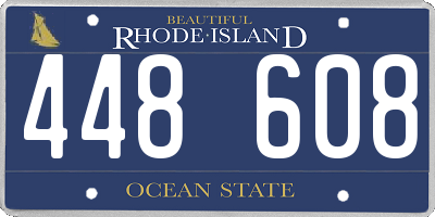 RI license plate 448608