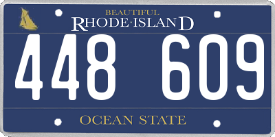 RI license plate 448609