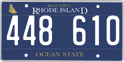 RI license plate 448610