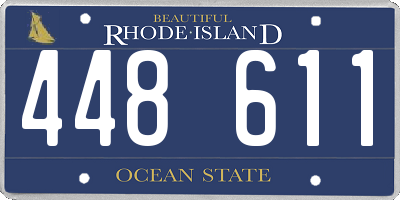 RI license plate 448611