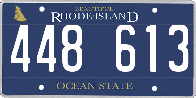 RI license plate 448613