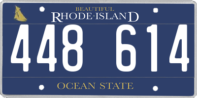 RI license plate 448614