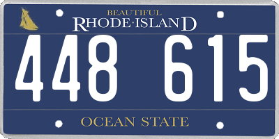 RI license plate 448615