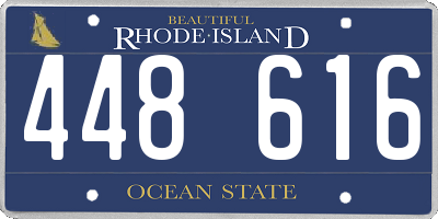 RI license plate 448616