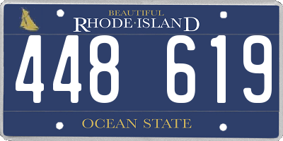 RI license plate 448619