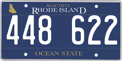 RI license plate 448622