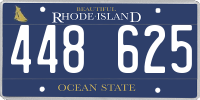 RI license plate 448625