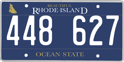 RI license plate 448627
