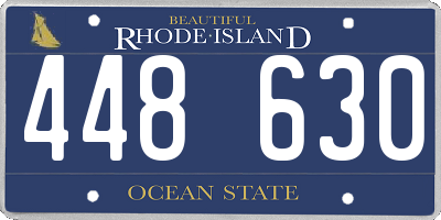 RI license plate 448630